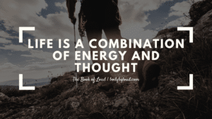 life is a combination of energy and thought